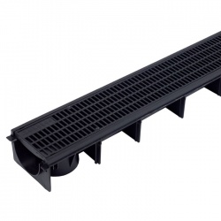 Shallow Channel Drain x 1m Plastic Grid CLKS 410/128