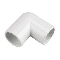 21.5mm White 90 Elbow