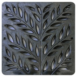 12'' Botanical Catch Basin Grate - Black