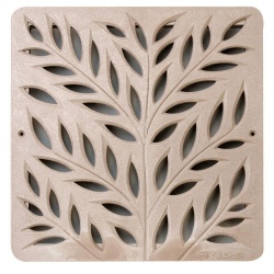 12'' Botanical Catch Basin Grate - Sand