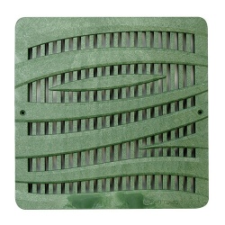 12'' Wave Catch Basin Grate - Green