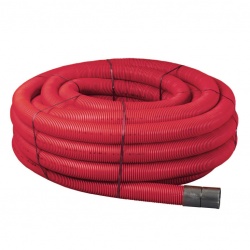 Red Twinwall Duct 63mm x 50m Coil