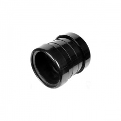 110mm Soil Pipe Coupling Double Socket - Black