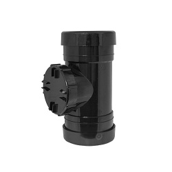 110mm Double Socket Access Pipe - Black