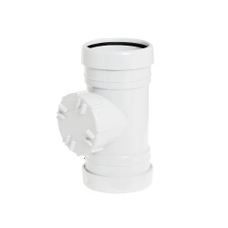 110mm Double Socket Access Pipe - White