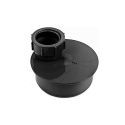 110mm Single Waste Adaptor 40mm - Black