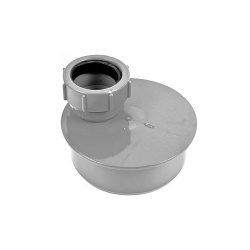 110mm Single Waste Adaptor 40mm - Light Grey