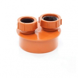 110mm Double Waste Adaptor 32mm & 40mm