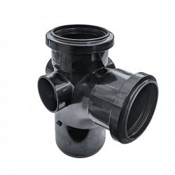 82mm 87.5˚ Double Socket Branch Black