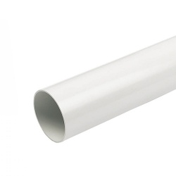 68mm Round Downpipe x 2.5m - White