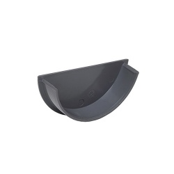 112mm Half Round Gutter Internal Stop End - Anthracite Grey