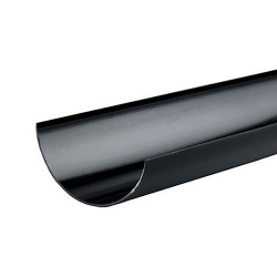 150mm Half Round Gutter x 3m (pack of 4) - Black