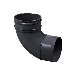 110mm 92.5˚ Bend Single Socket - Black