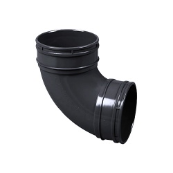 110mm 92.5˚ Bend Double Socket - Black