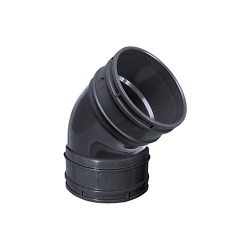 110mm 135˚ Bend Double Socket - Black