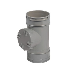 110mm Access Pipe Double Socket - Olive Grey