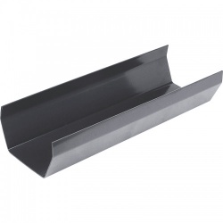 114mm Square Profile Gutter x 3m (Pack of 6) - Anthracite Grey