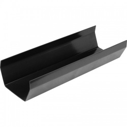 114mm Square Profile Gutter x 3m - Black