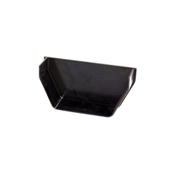 114mm Square Profile Gutter Internal Stop End - Black