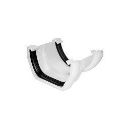 114mm Square to 112mm Half Round Gutter Adaptor - White