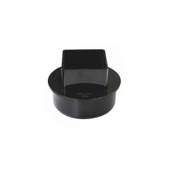 65mm Square Downpipe x 110mm Drain Adaptor - Black