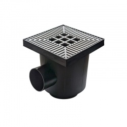 Drain Point Patio Gully Silver Aluminium Grate