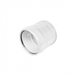 110mm Single Socket Coupling (Pushfit/Solvent) - White