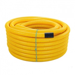 100mm Yellow Perforated Gas Duct x 25m coil