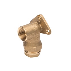 25mm x  Plasson Pushfit Wall Plate Elbow Brass