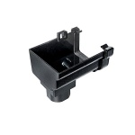 120mm Ogee Cast Effect Stop End Outlet LH