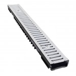 Low Profile Drainage Channel x 1m Galvanised Grate