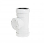 110mm Double Socket Access Pipe - White