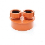 110mm Double Waste Adaptor 32mm & 32mm