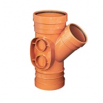 160mm 45 Triple Socket Junction 110mm Branch