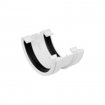 112mm Half Round Gutter Union Bracket - White