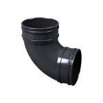 110mm 92.5˚ Bend Double Socket - Black