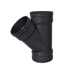 110mm 135˚ Branch Triple Socket - Black