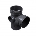 110mm 92.5˚ Branch Double Socket - Black