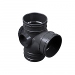 110mm 92.5˚ Access Branch Triple  Socket - Black