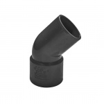 50mm 45 Black Spigot Bend