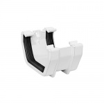 114mm Square Gutter Union Bracket - White