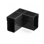 Threshold Drainage Corner Black Aluminium Grating