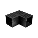 Threshold 100 Corner Black Aluminium Grate