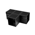 Threshold 100 Tee Black Aluminium Grate