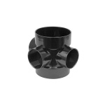 110mm Short Bossed Pipe (50mm boss) - Black