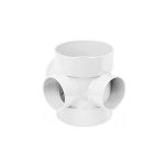 110mm Short Bossed Pipe (63mm boss) - White